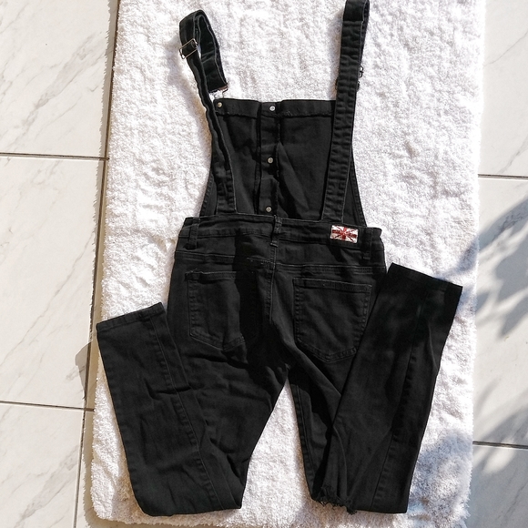 Machine Nouvelle Mode Black Overall Jeans - Picture 8 of 14